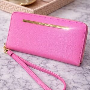 Steve Madden Vibrant Pink Wristlet Wallet